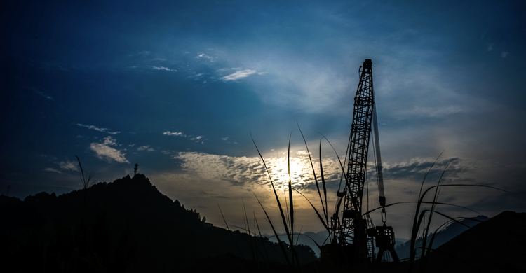 紅水河碼頭日出